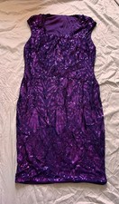 Square neck women's sequin dress