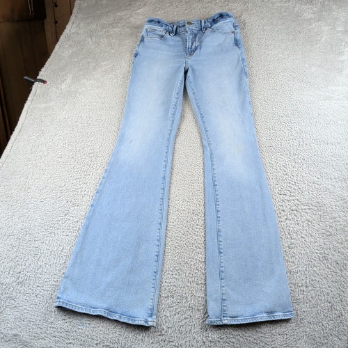 Good American Jeans Womens 4 / 27 Blue Good Legs Flare Stretch Denim Light Wash