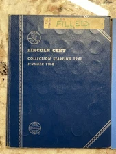 #5 Whitman Coin Folder No. 9030 Lincoln Cent 1941-1975 Book/Album #2 W/(88)Coins