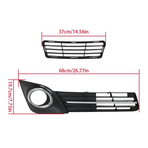 Front Bumper Lower Grill Fog Light Bezel For 2012 2013 2014 Toyota Camry SE - Picture 3 of 14