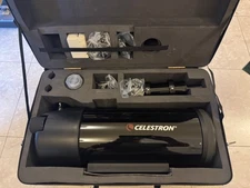 Celestron C130 Maksutov-Cassegrain Telescope with Accessories and Carry Case.