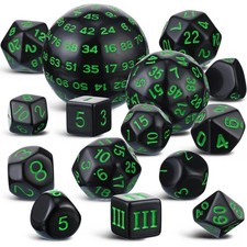 Civaner 15 Pcs Complete Polyhedral Dice Set D...