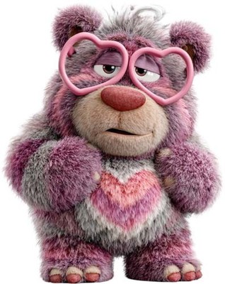 Valentinstag rosa Teddybär Wandbild Schlafzimmer Van Vinyl Aufkleber Abziehbild 6 Größen