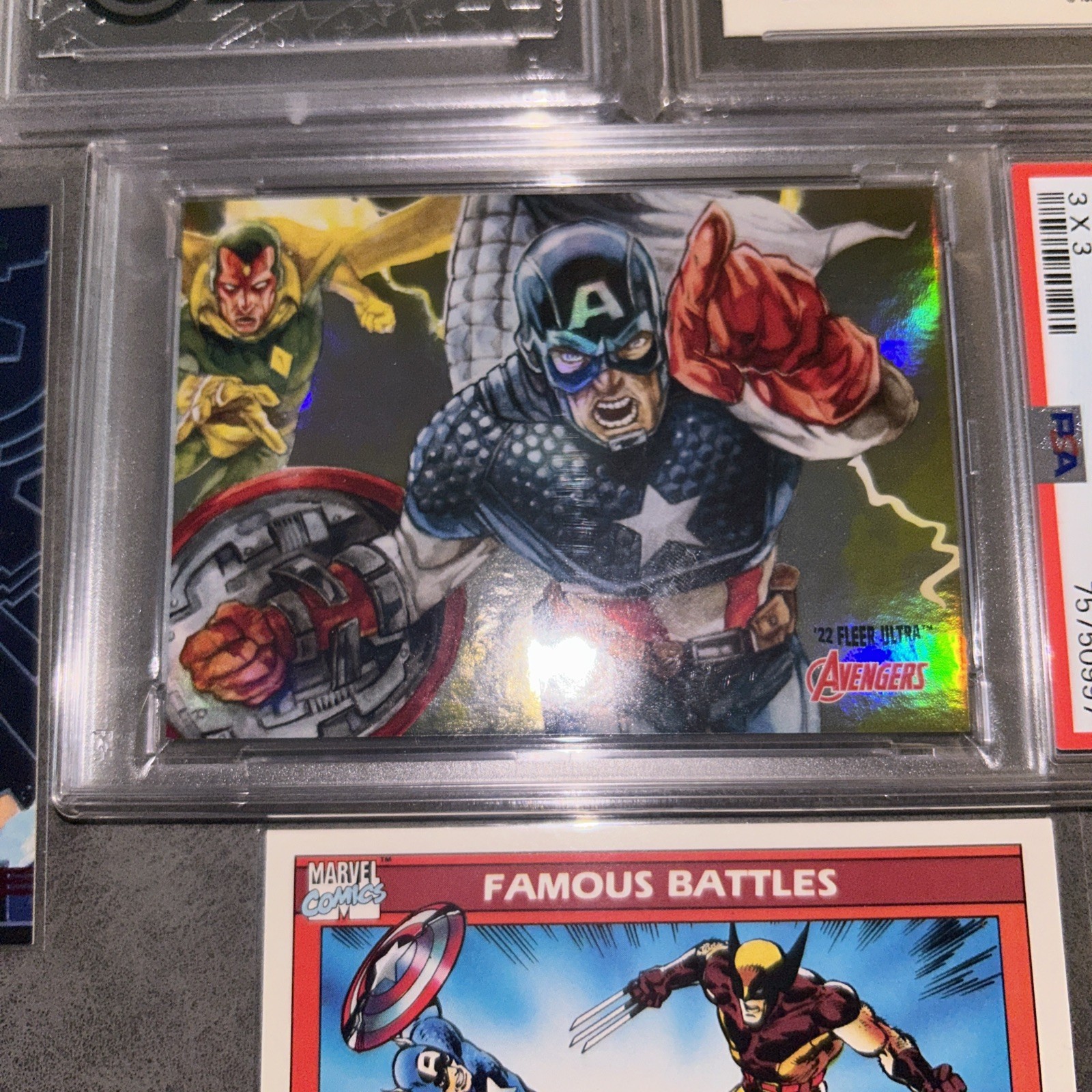 Marvel Captain America PSA 8-9 Mint card Marvel bonus Marvel trading cards view 12