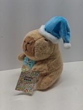 Capybara Plush Sleeo Hat Stuffed Animal Kids Toy NWT Super Fuzzy JHWH 10"