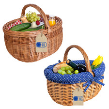 Shopping Basket with Handle | Wicker Basket with Handle Handmade Durable