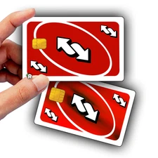 Uno Reverse Meme Credit Card Skin - Glossy Vinyl Decal Sticker Cover