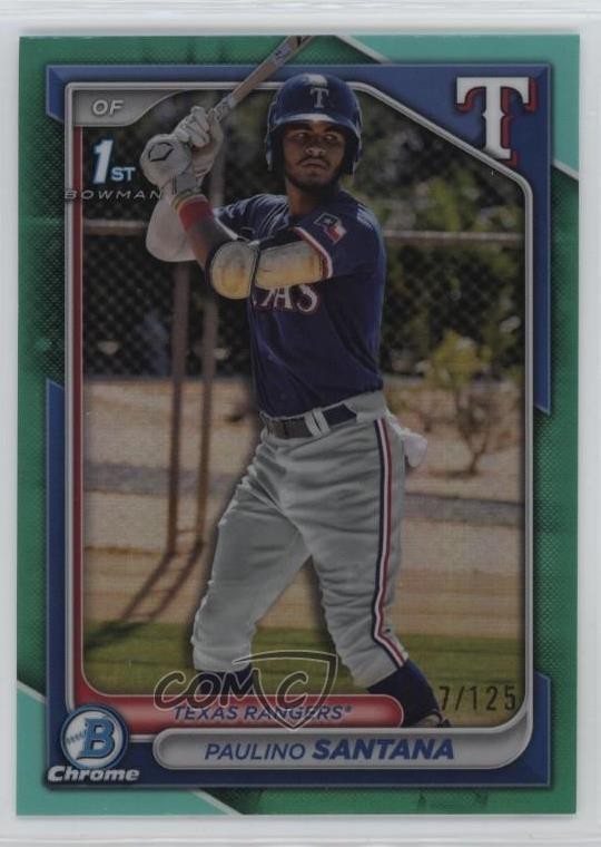 2024 Bowman Chrome Prospects Aqua Refractor /125 Paulino Santana #BCP-245 7c7