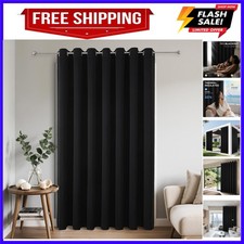 Blackout Patio Sliding Door Curtains 96 Inches Long, Grommet Privacy Room Div...