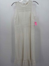 Pre-Owned Miami White Size Medium Midi Sleeveless Dress
