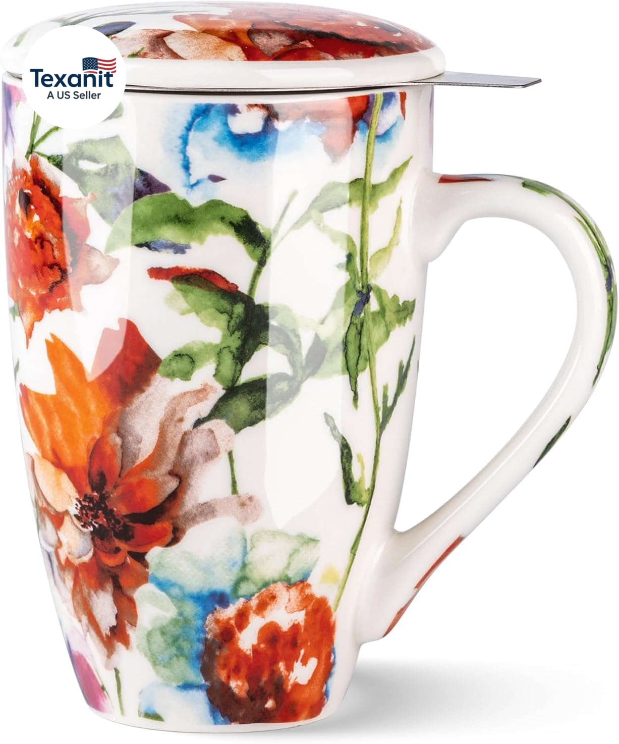 Ceramic Tea Mug With Infuser Lid