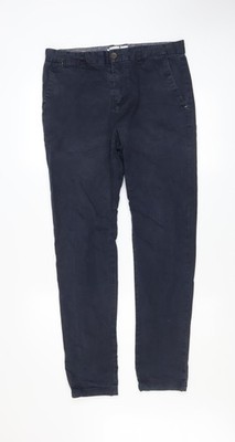 Larsson & Co Herren Marineblau Slim Chino Hose Größe 32R