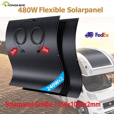 480W Flexibles Solarmodul Photovoltaik SolarPanel Für Wohnwagen/Camping/Zuhause