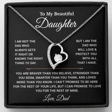 To My Daughter Necklace, Gift for Daughter from Dad, Father Daughter Necklace