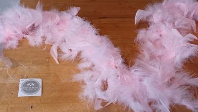 Heaven Sends pink fluffy christmas garland decoration approx 150cm