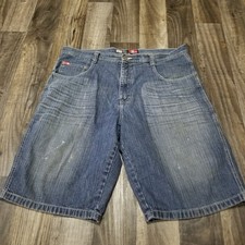 VTG Southpole Shorts Men's Size 40 Red Tab Baggy Y2K Denim Jean Shorts Jorts