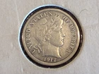 1912 S Barber Dime  Full 'LIBERTY', Low Mintage(3.4M) Key Date - .9 Fine