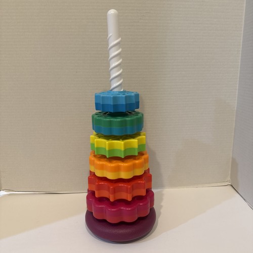 Spinning Stacking Toys Spin Toy ABS Plastic Color Rainbow Montessori Learning