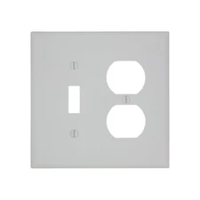 Wallplate, Midway Size, Dust,Resistant, 0.375" Taller/Wider, Smooth Surface