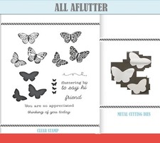 M7565 ALL AFLUTTER Dies and Stamps Scrapbook DIY Handmade Greeting Card Making