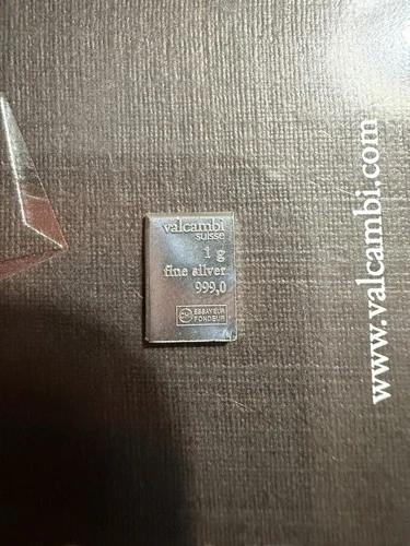 Valcambi 1 Gram Silver Bar -.999 Fine Silver
