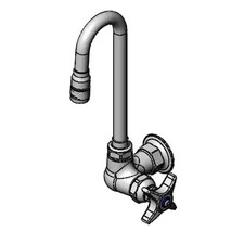 T S Brass B-0210-132X-WS Single Supply Wall Mount Faucet w/ 2-5/8" Gooseneck
