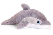 Kuscheltier Delfin 25 cm – Plüschdelfin grau-weiß – Stofftier Säugetier