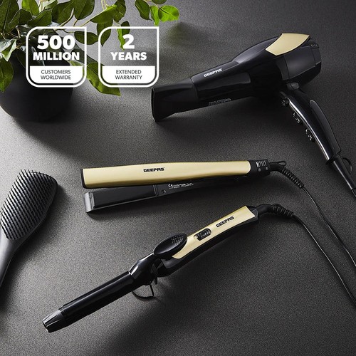 3-in-1 Hair Dryer, Hair Curler & Hair Straightener Swivel Cord & Hanging Loop - Picture 2 of 11