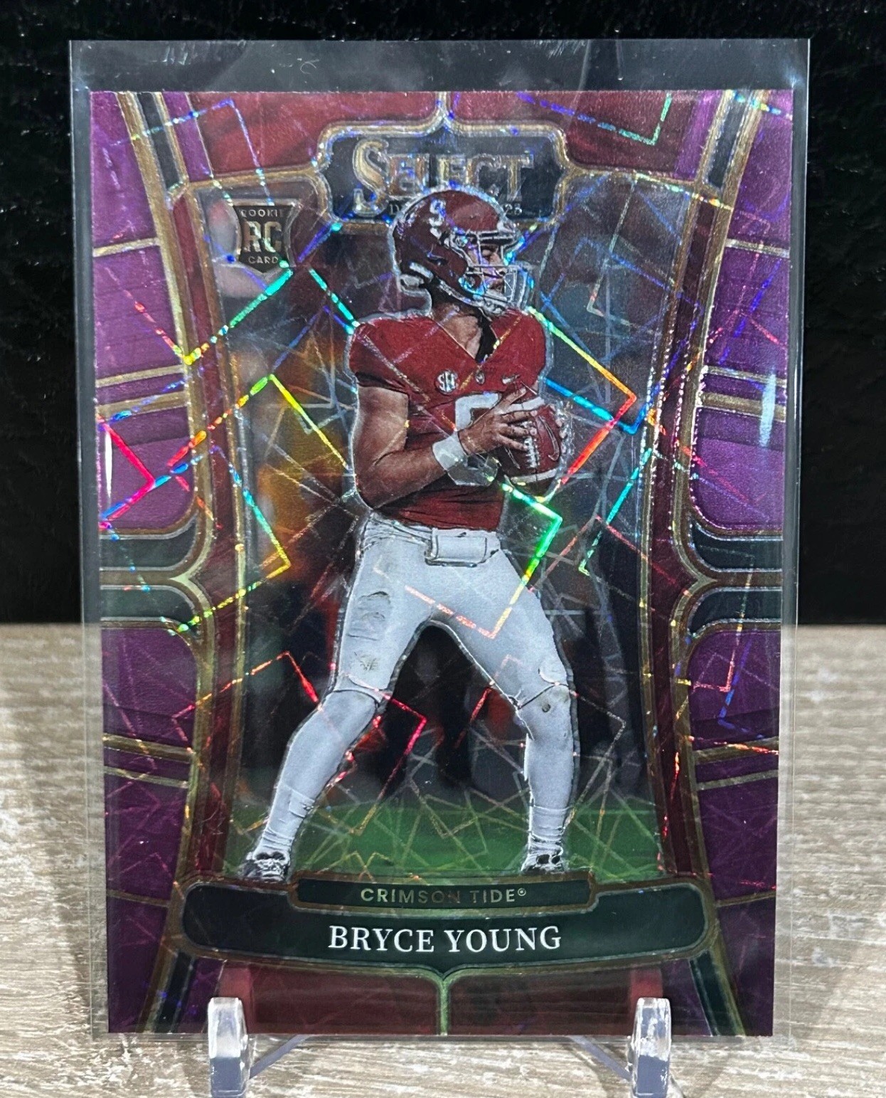 2023 Panini Select Draft Picks Concourse Bryce Young #1 RC Purple Lazer Panthers