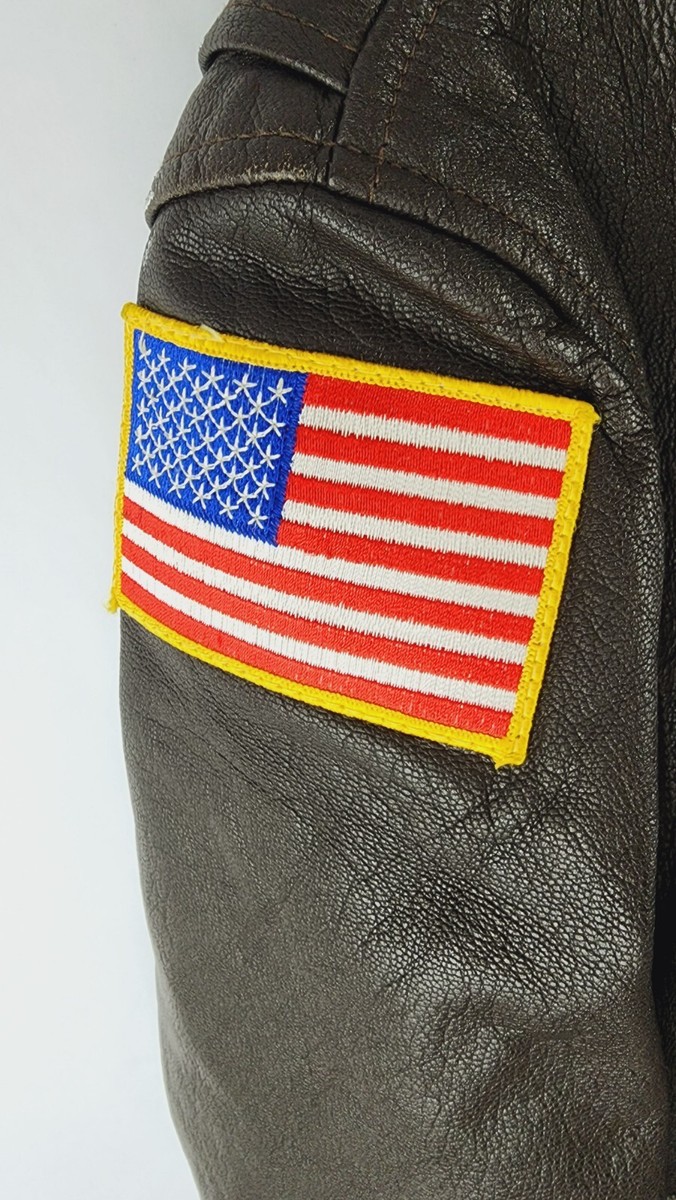 Vintage Avirex Limited Type G-1 U.S. Navy 7823 Leather Bomber Jacket Size  Medium