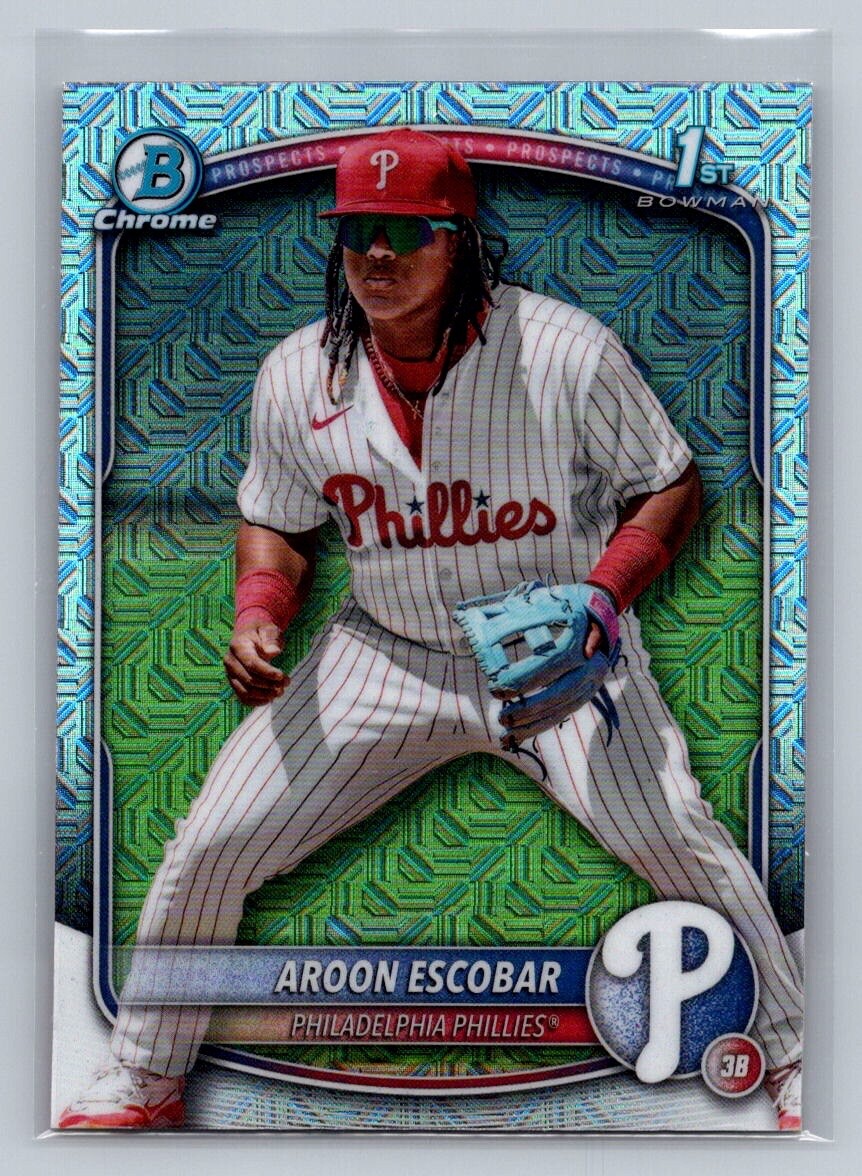 2025 Bowman Mega-Mojo Refractor Aroon Escobar #BCP-65 (RC)