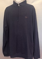 Peter Millar Crown Comfort Men's M 1/4 Zip Sweatshirt Cotton Blend Navy