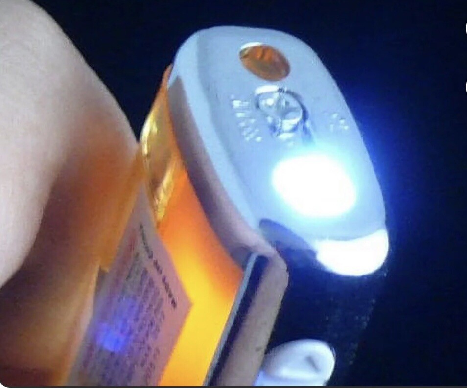 10  Pack 5-Flags Refillable Butane Lighter Ass. Colors White LED  #80-82LED-W
