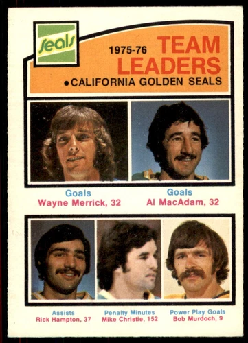 1976-77 O-Pee-Chee Wayne Merrick/Al MacAdam/Rick Hampton/Mike Christie/Bob
