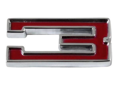NEW Trim Parts: 5188E / Universal Generic Emblem Red Number 3 / 9032313