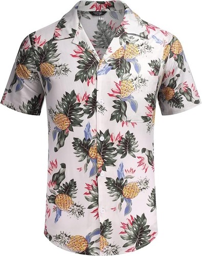 COOFANDY Men's Hawaiian Shirt and Shorts Set Summer Beach Resort 2 Piece Outfit - Picture 4 of 6