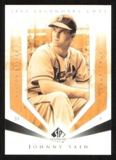 2004 SP Legendary Cuts JOHNNY SAIN Base Baseball card BOSTON BRAVES