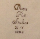 New Dixon Art Studio Horse & Carriage Ash Tray, 22kt. Gold Trim — photo 2