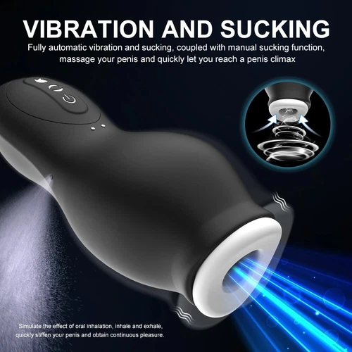 For Men Male Automatic Mastubator Pussy Blowjob Sucking Vibrator Cup Strong Toy - Picture 2 of 14
