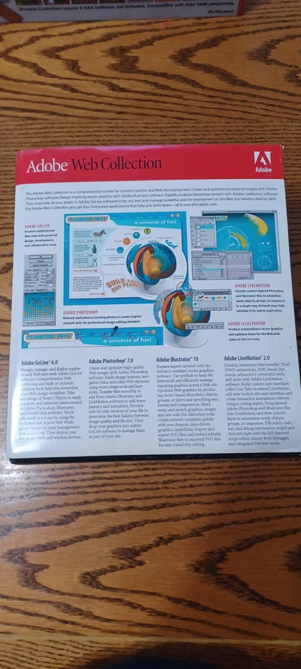 Adobe Web Collection Photoshop 7. 0 Illustrator 10.0 Livemotion 2. Golive 6. 0. - Image 3 of 4