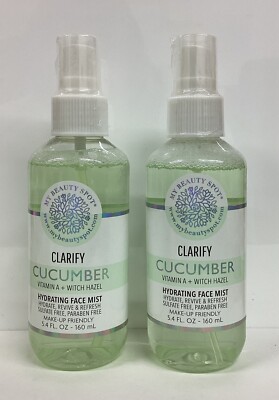 My Beauty Spot X2 CLARIFY CUCUMBER HYDRATING FACE MIST 5.4oz Spray NOBOX As Pict