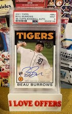 2021 TOPPS BEAU BURROWS ROOKIE AUTOGRAPH 1986 TOPPS ANNIVERSARY 35TH PSA 9 READ