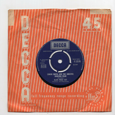 (F318) Alan Price Set, Simon Smith & The Amazing Dancing Bear - 1967 - 7'' vinyl