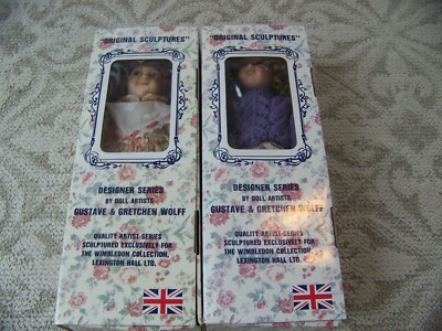 Gustave Wolff Signed Porcelain Doll Designer Series Susie & Mackenzie +Certs/Box