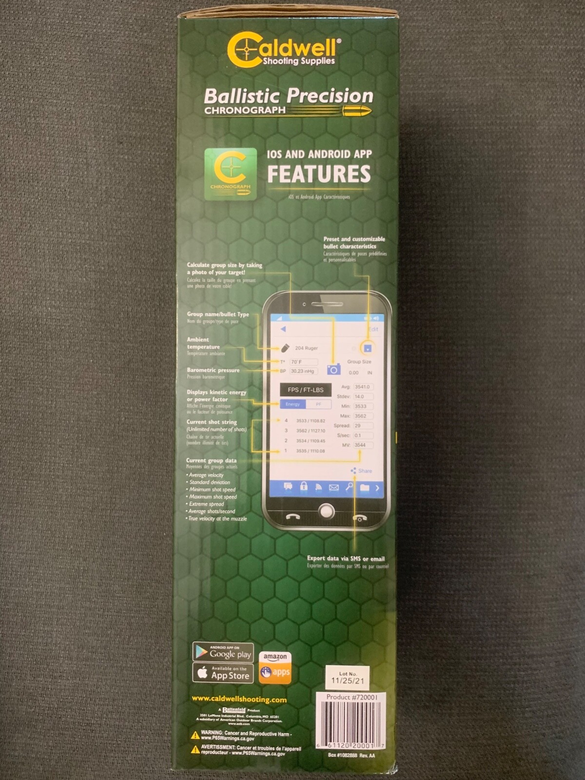 Caldwell Ballistic Precision Chronograph 720001 New In Box Accurate