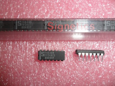 74S38N IC NAND GATE 4 ELEMENT 2 IN 14 PIN PDIP SIGNETICS (LOT OF 10)