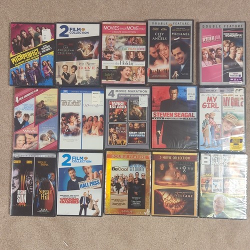 Lot Of 15 Brand New DVDs. All Are Multiple Movie Collection. 43 Total Movies