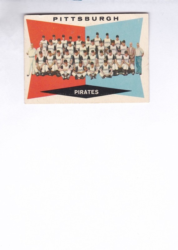 1960 Topps #484 Pittsburgh Pirates team card - VG            (BTC)