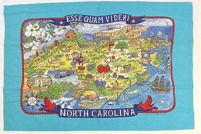 North Carolina State Kitchen Tea Towel Kay Dee Designs Travel Home NWOT Unused