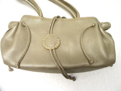 Vtg Carlos Falchi Fatto A Mano Supple Leather Beautifully Lined Handbag See Pics